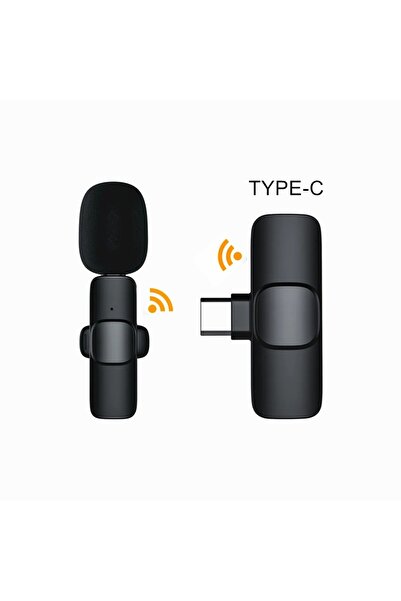 solutions technology Yeni Type-c Ve Iphone Girişli Telefon Uyumlu Wireless Yotube Tiktok Yayın Kablosuz Yaka Mikrofonu
