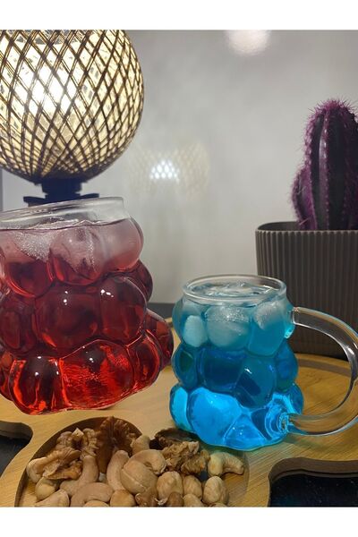 LoLa Brosilikat Kulplu Üzüm Bardak-2Li Set