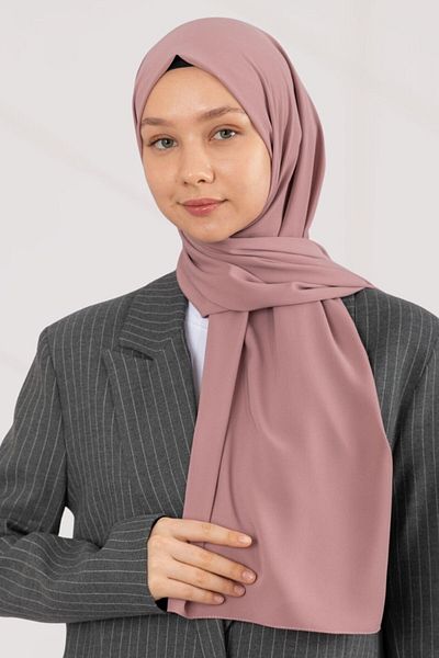 hijabchi Imported Medina Silk Shawl Soie De Medina Medinasilk Shawl Evening Dress Shawl - Soft Powder