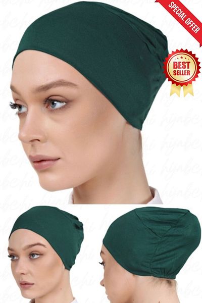 hijabchi Practical Viscose Hijab Cap - Nighty, Emerald