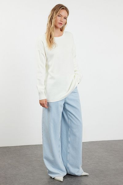 Trendyol Modest Πλεκτό πουλόβερ με μαργαριτάρια - TCTAW25AK00014