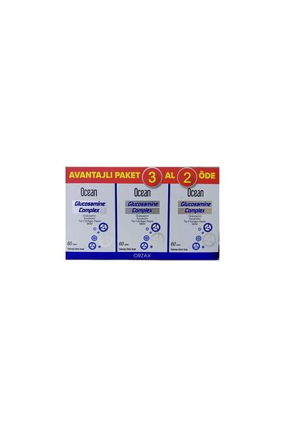 Orzax Ocean Glucosamine Complex - 180 Tablets, Buy 3 Pay 2 Advantageous Package