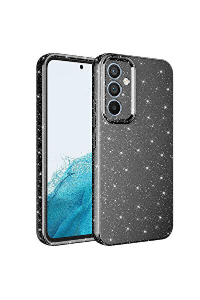 AQUA AKSESUAR Galaxy A54 Uyumlu Simli Tasarımlı Kamera Korumalı Silikon Kılıf