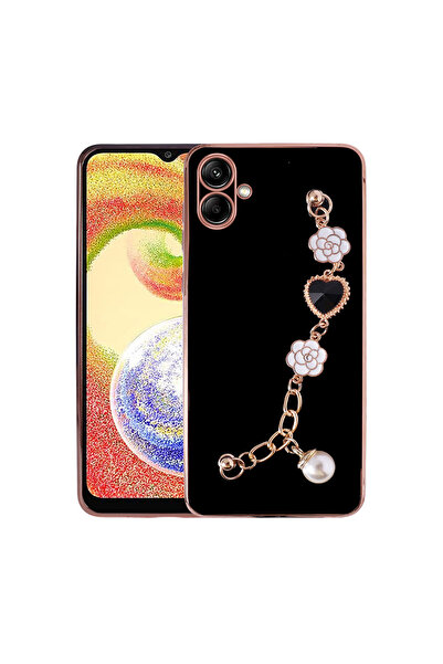 AQUA AKSESUAR Galaxy A04 Uyumlu Kılıf El Tutamaçlı Kamera Korumalı Lüks Silik...