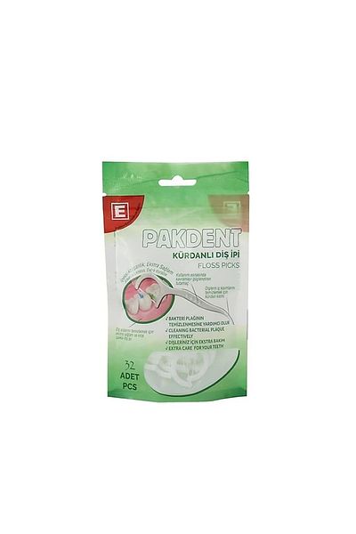 PAK Dent Toothpick Dental Floss 32 Pieces