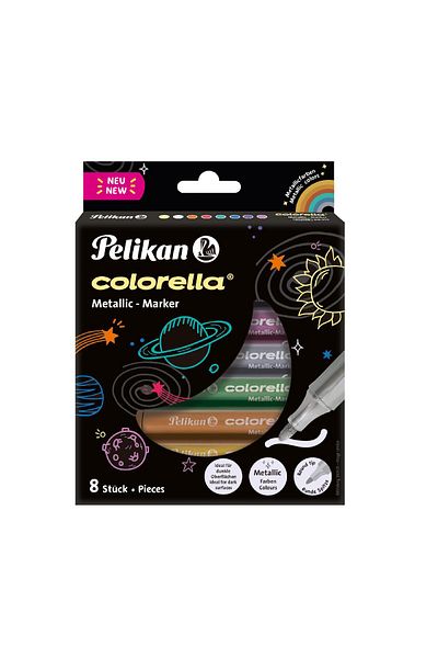 Pelikan Felt-tip Colorella Metallic 8 Colors Felt-tip Crayons