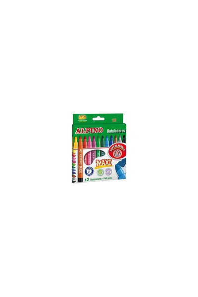 Alpino Çocuk Alpino Felted Paint Pen Maxi 12 Color Felted Paint Pen