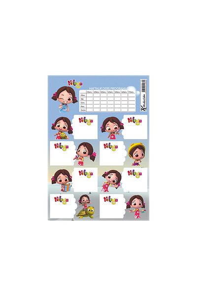 KESKİN COLOR School Label Niloya - Sharp Color, with Course Program, Set of 3220130-89