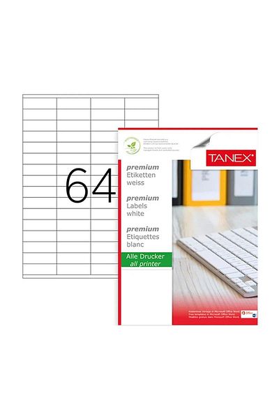 Tanex Laser Label 52 X 18 Mm 100 Sheets Laser Printer Label