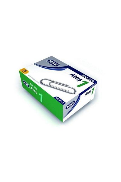 Mas Paper Clip Nickel Plated No:1 100 Piece Paper Clip
