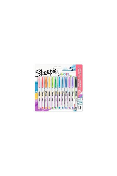 Sharpie Highlighter Snote Multifunction Mixed 12 Colors Mixed