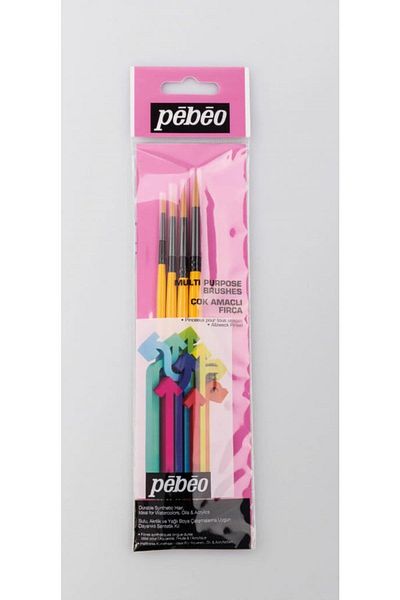 Pebeo Set of 4 Water Paint Brushes - No:2-4-6-8
