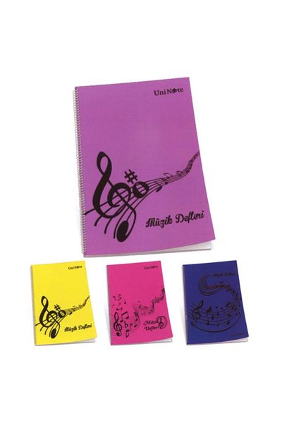 Çınar Caiet de muzică A4 cu spirală Jazz - 30 de coli, copertă din plastic (pachet de 12)
