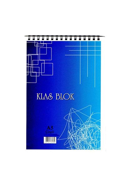 Klas 100 de coli A5 Bloc de note cu linii Caiet de birou pe spirală - Pachet de 6