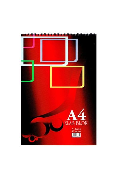 Klas Bloc de notițe cu spirală A-4 în carouri cu 40 de coli - Pachet de 12