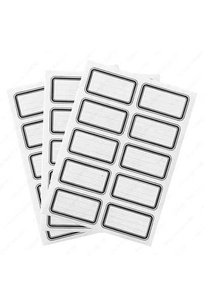 KESKİN COLOR Black Sharp Color 3 Sheets School Label