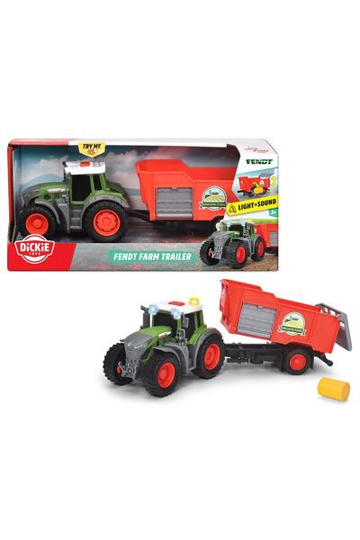 Genel Markalar Dickie Fendt Farm Trailer Sesli ve Işıklı Traktör Römorklu
