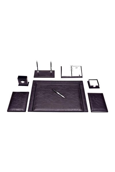 Gülpaş Set de 9 piese de lux negru pentru birou - cu cadru