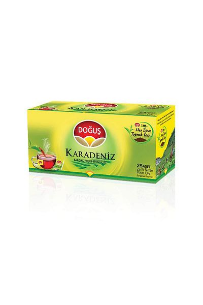 Doğuş Black Sea Bergamot Flavored - 25-Piece Glass Shake Filtered Tea Bags