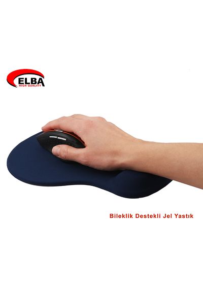 ELBA Mouse Pad Gel cu brățară Mouse Pad cu suport pentru încheietura mâinii albastru