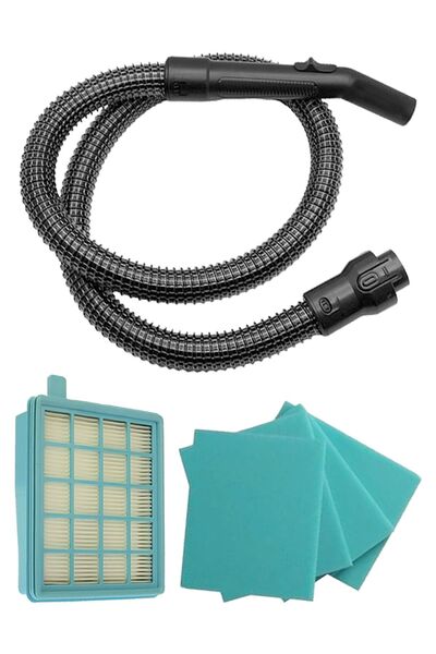 optream Beko Bks 5534F Compatible Steel Wire Vacuum Cleaner Hose and Hepa Fil...