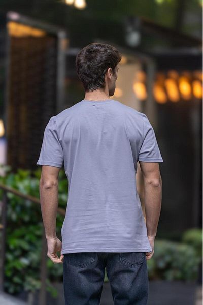 Decas Μπλουζάκι Smoked Color Oversize Crew Neck Cotton Teddy