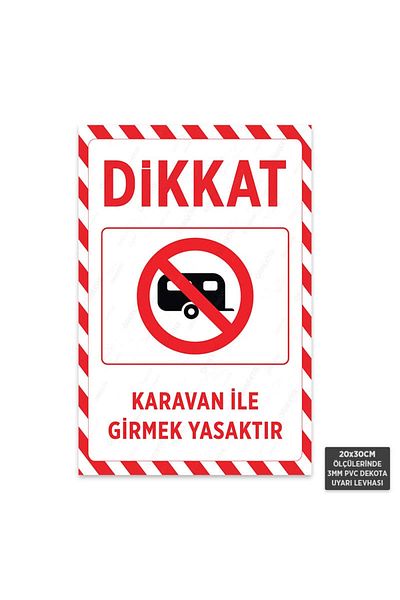 Hayal Poster U1188 - ممنوع الدخول إلى علامة تحذير كارافان ديكوتا (20 × 30 سم)