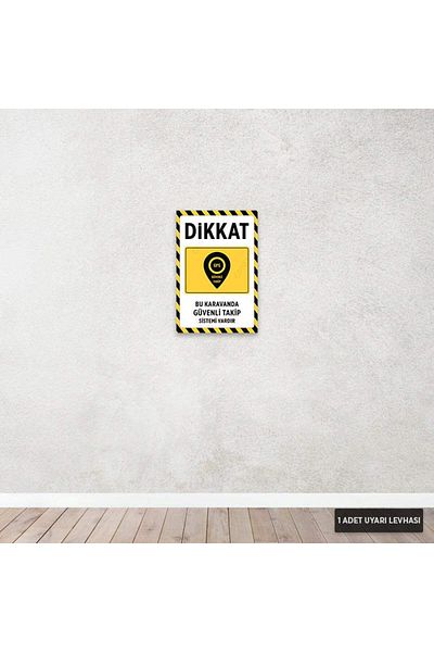 Hayal Poster U1132 - هذه العربة مزودة بنظام تتبع آمن وعلامة تحذير ديكوتا (20 × 30 سم)