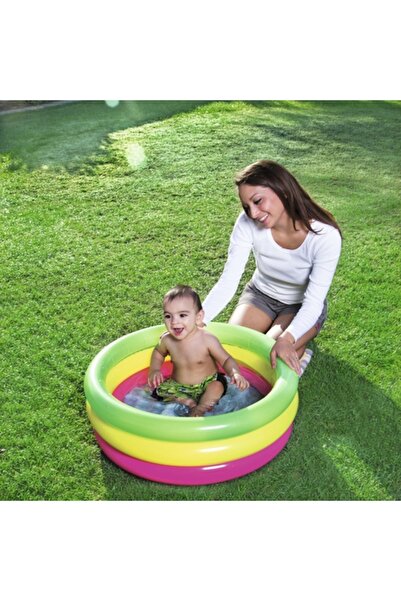 BESTWAY Şişme Havuz Bebekler Için 70 cm Çapı Şişme Tabanlı 70cm X 24 cm