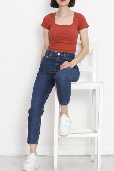 Moka Shopin بنطال جينز أزرق Boyfriend - 18828.1431