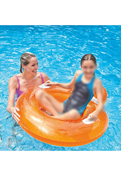 Intex مسند ظهر قابل للنفخ مع شبكة سفلية قابلة للنفخ بلون الحلوى - Flotador In...