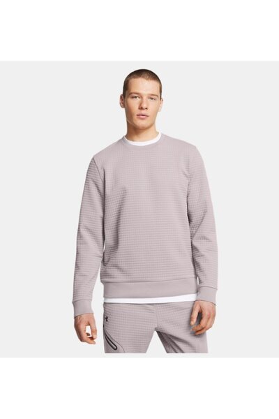Under Armour Erkek UA Unstoppable Fleece Grid Bisiklet Yaka Sweatshirt 138790...