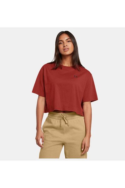 Under Armour Women's Ua Boxy Crop Logo Short Sleeve T-Shirt 1386845 -840