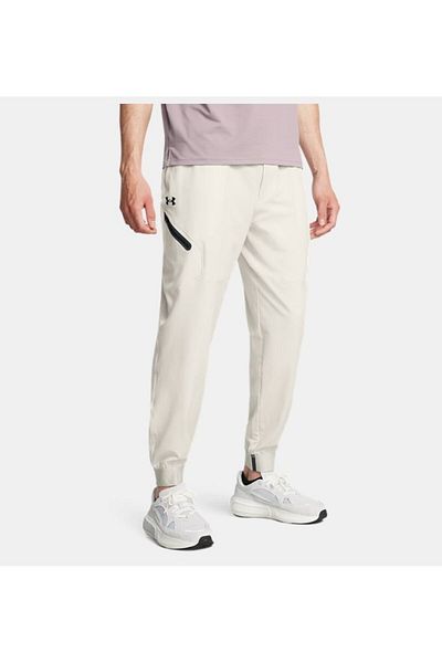 Under Armour Ανδρικό φούτερ με λευκή ελαστική μέση - 1388823 -110 UA Άφορα Τζόγκερ