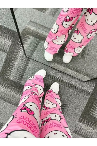 KaSheHa Hello Kitty-φαρδιά φούτερ-πιτζάμες-pantalon Kittywideleg