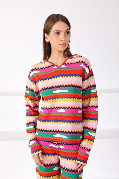 Ferraro Pantaloni de tricotaj de damă, 100% bumbac, cu picioare multiple