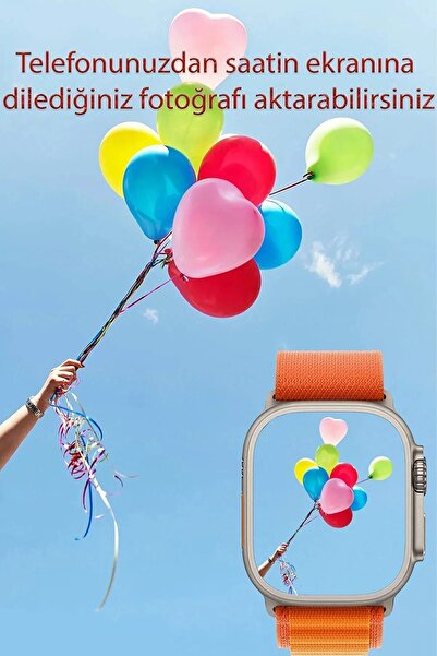 TECHNOMEN T10 Ultra Akıllı Saat Son Sürüm Kordon Kilitli Iosandroıd Uyumlu Kordon Hediyeli 2.09inç Büyük Ekran