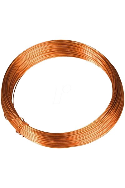 BAKIRSAN 5mt 3mm Bakır Kablo Saf Bakır Deney Teli 5 Mt 3 Mm Bakır Tel 5 Metre Bakır Tel Kaplamasız Bakır Tel