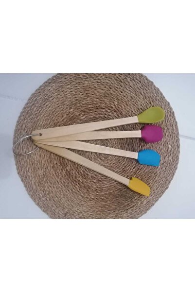 balsa group Balsa MRK model 4 dörtlü renkli ahsap silikon spatula servis pişi...