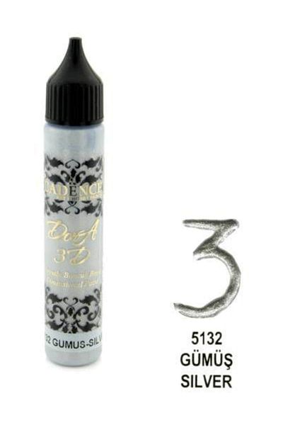 Cadence 3D Dora Bead Paint 5132 Silver 25 ml