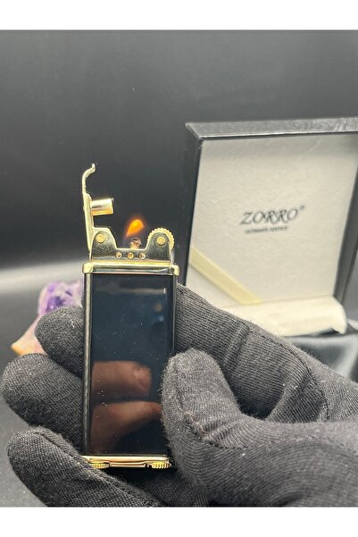 Zorro Kişiye Özel Marka Ince Şık Model Siyah Benzinli Çakmak