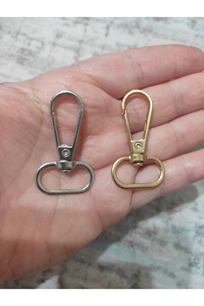 İthal Gold Makrome Anahtarlık Aparatı 50 Adet, Kanca Anahtarlık