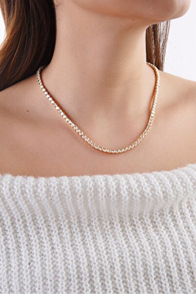BORENO 4mm Gold Color Cast Waterway Stainless Steel Necklace