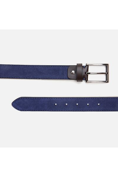 Hotiç Ανδρική ζώνη από γνήσιο δέρμα Navy Blue
