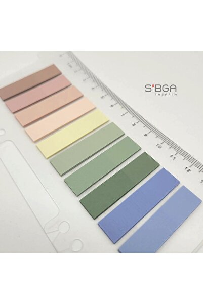 sibga tasarım Şeffaf Renkli Postit Post-it Post It. Kitap Ayracı Ayraç Postit Sticker Not Kağıdı 200 Yaprak
