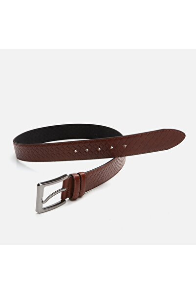 Hotiç Men's Belt - Genuine Leather Tan