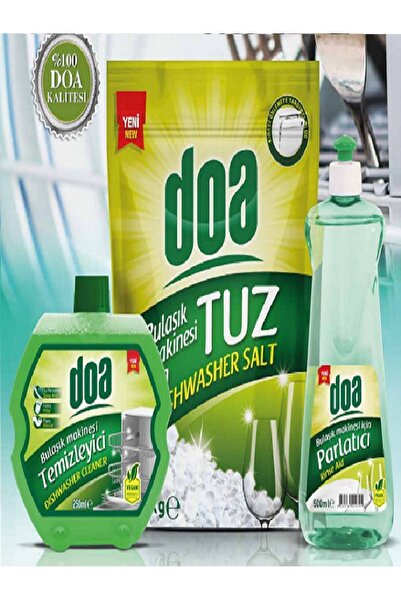 Doa Bulaşık Makinesi Temizleyici 250ml (PARLATICI 500ML - MAKİNE TEMİZLEYİCİ 250ML - TUZ 1,5KG)