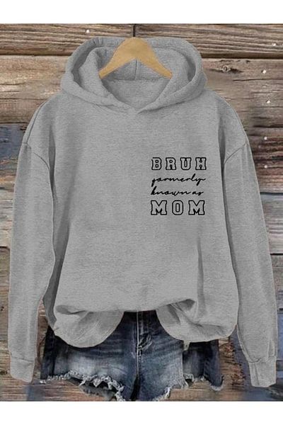 Massgai Bruh Mom Design - Φούτερ με κουκούλα Unisex Oversize Hoodie