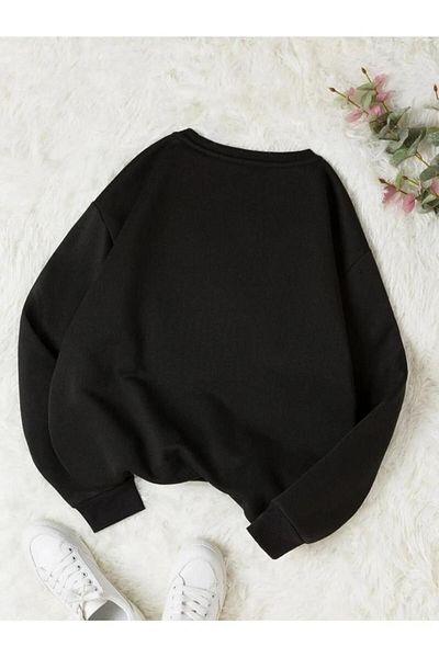 Massgai Унисекс суитшърт Daisy Design Oversize - с кръгло деколте