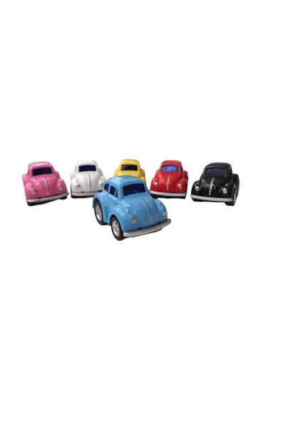 Volkswagen Vosvos Set 6'lı Koleksiyon Metal Çek Bırak Vosvos Tosbağa Araba Se...